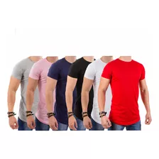 Kit 10 Un Camisas Blusas Masculinas Long Line Oversize Show