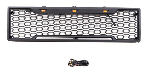 Parrilla Ford F150 1980-1986 Negro Mate Con Letras Luces Led Foto 4