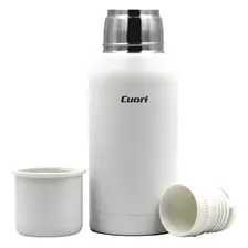 Termo Cuori Botti 750ml De Acero Inox C/tapón Cebador Color Blanco