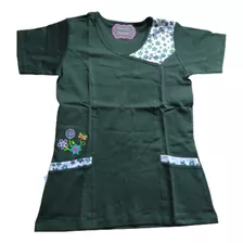 Delantales Profesoras Y Asistentes: Polera Verde Flores