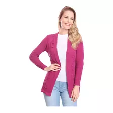 Casaco Kimono De Tricot Frio Aberto Grosso Inverno Bolha