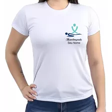 Camiseta Uniforme Massoterapia Nome Kit 02 Peças