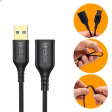 Cabo Extensor Usb 3 Metros Reforçado Macho Fêmea 3.0 Turbo