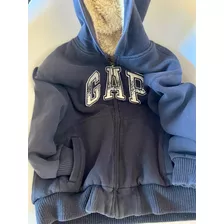 Campera Gap Kids M 8 A Azul C/capucha Piel Nueva C/1detalle