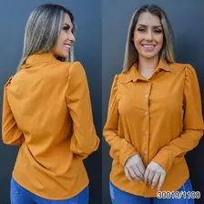 Camisa Feminina Manga Longa Princesa Bufante Tendência 2021