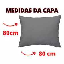 Kit 03 Capa Almofada Grande 80x80 Oxford Cama Sofá Poltrona