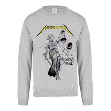 Sudadera Metallica And Justice For All Gris O Blanca