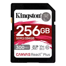 Tarjeta Memoria Sd Kingston Canvas React Plus 256gb 300mb/s