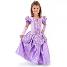 Vestido Fantasia Infantil Princesa Sofia Luxo Longo Menina