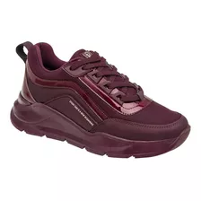 Tenis Chunky Baby Cats 624469 Para Mujer Color Vino E6