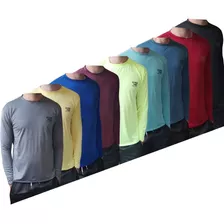 Kit 10 Camisas Proteção Solar Uv+50 Segunda Pele Atacado