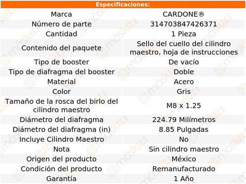 (1) Booster Frenos Ford Aerostar 92/97 Reman Foto 5