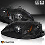 Par Faro Negro Led 4dr Honda Civic Lx 2001 All