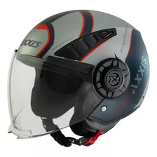 Capacete Axxis Importado Espanha Aberto Metro S Techno Grey