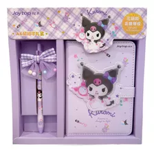 Sanrio Kuromi Pu Magnetic Button Notebook Gift Box