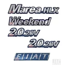 Emblema Marea Weekend Hlx + Lateral 2.0 20v + Fiat - 98 À 01