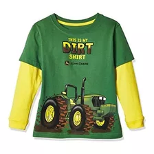 Camiseta John Deere Baby Boys 2 Forte, Verde, 4-5 Pés, Eua