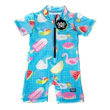 Entero Bebe Filtro Uv Origami Estampado Remera Playa Enterit