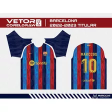 Arte Vetor Camisa Barcelona 2022-2023 Titular