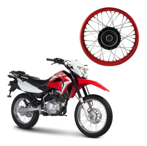 Rin Completo Trasero Honda Xr150, Color Rojo 2.15x17 2019 Foto 2