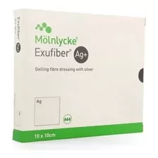 Curativo Mepilex Exufiber Ag+ (10cm X 10cm) Molnlycke 01 Uni