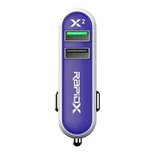 Cargador De Coche - Usb, 2 Puertos, Carga Rápida - Rapidx