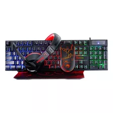 Combo Kit Gamer Marvo Teclado Rgb Mouse Usb Auriculares Pad