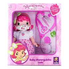 Boneca Baby Moranguinho Dodoi Com Mascara Mimo 4002