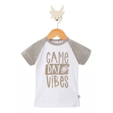 Remera Bebe Combinada De Algodón Estampa Game 