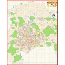 Mapa Gigante Município Cidade De Sorocaba 120x90 Cm - Atual