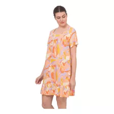 Vestido Corto Juvenil De Fibrana Estampado Verano 