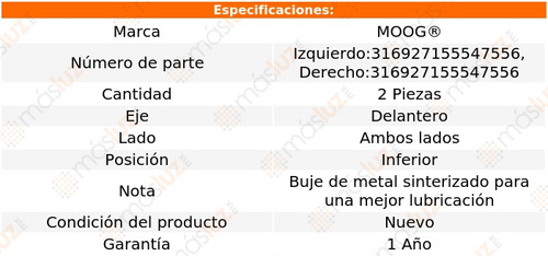 2- Rtulas Delanteras Inf El Camino 1964/1972 Moog Foto 2