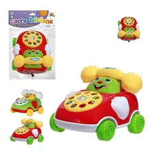 Brinquedo Divertido Carro Telefone Movido A Corda C/ Som 
