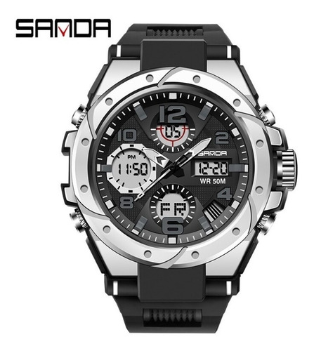 Reloj Deportivo Sanda 6008 Shock Resistance Cuarzo Dual Time