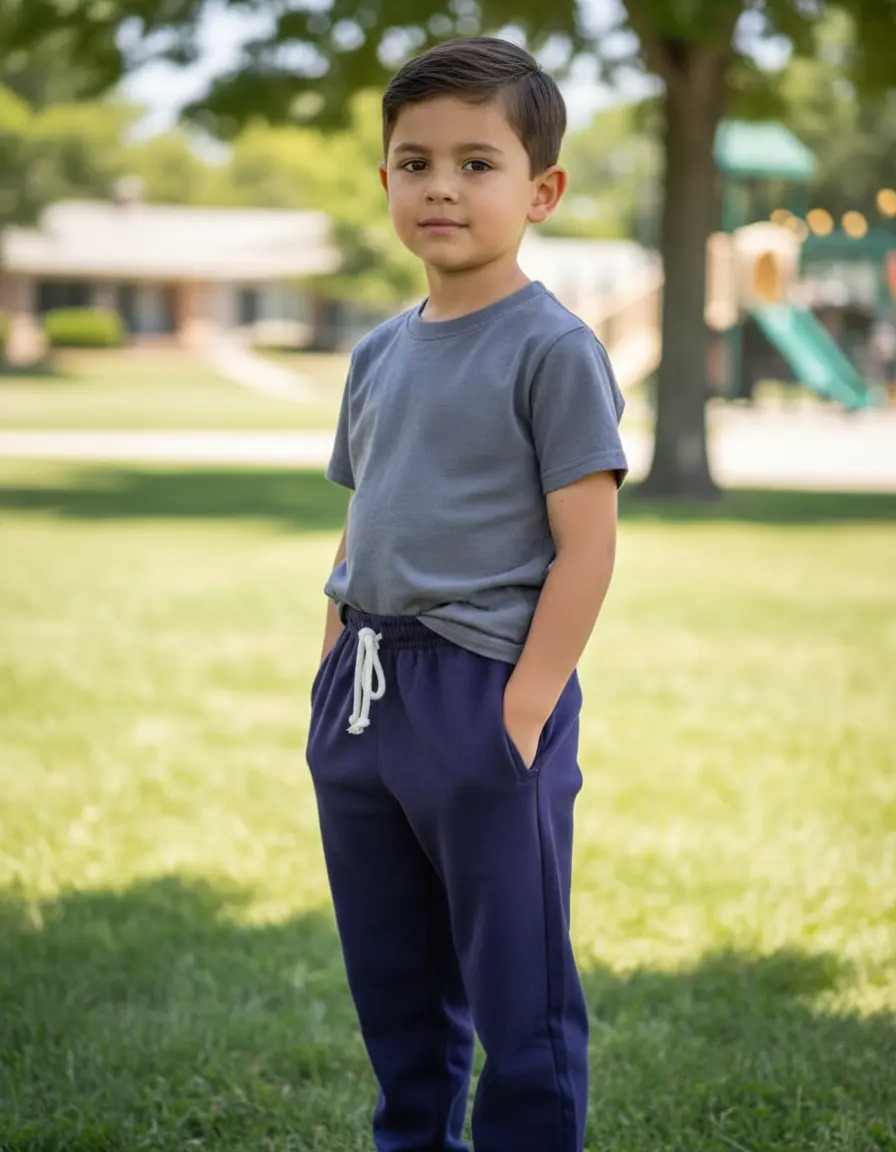 Pantalon Jogging Recto De Niños Colegial Rustico T 4 Al 16