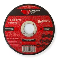 Disco Abrasivo Corte Extrafino 4 1/2 Knock Out (x50) Color Rojo