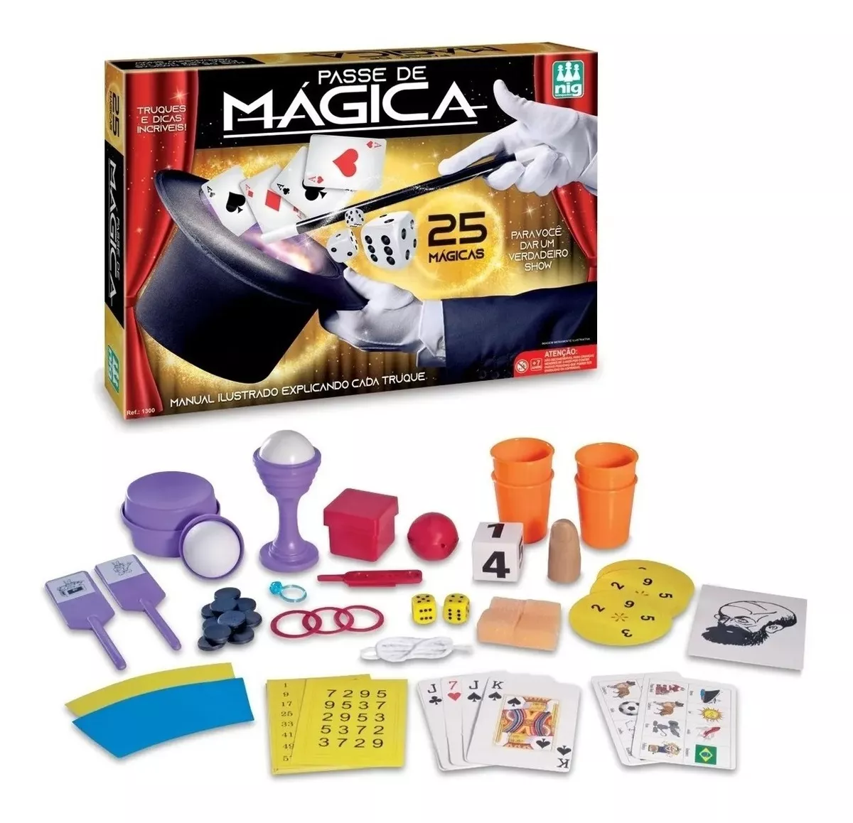 Jogo Kit De Magicas C/25 Magica Infantil Truques E Cartas