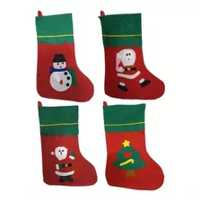 Pack X 6 Botas De Navidad Colgantes Decoracion Navideña