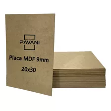 Chapa Placa Mdf Cru 9mm 20x30cm 10 Unidades 