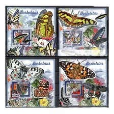 2015 Insectos Mariposas- Mozambique (4 Bloques) Mint