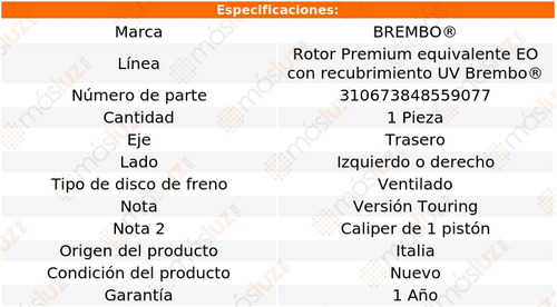 Rotor Freno Izquierdo O Derecho Trasero 350z 03/05 Foto 3