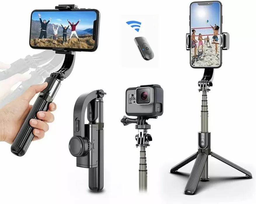 Estabilizador L08 Con Brazo De Selfie, Trípode Y Bluetooth