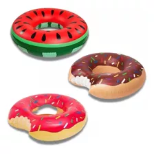 Boia Inflável Piscina Melancia Donuts Gigante 90cm Grande