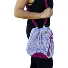 Bolsa Feminina De Crochê Saco Thay Transversal Gmilly Arts