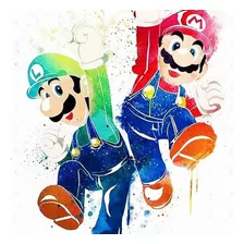 Quadro Mario E Luigi 30x20 Em Pvc