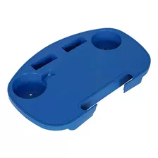 Mesa Portatil Para Cadeira De Praia Mesinha Suporte Copo Cor Azul