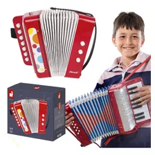 Acordeon Sanfona Instrumento Musical Infantil Confetti Janod