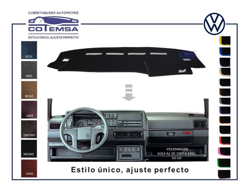 Cubretablero Aut.(color) Volkswagen Golf A2 1987 Al 1992 V3 Foto 2