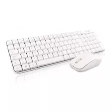 Kit Teclado Y Mouse Inalámbrico Ghia Color Blanco Gt400 /vc