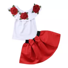 Conjunto Fashion Infantil Menina Saia E Blusa Pronta Entrega 1 A 6 Anos